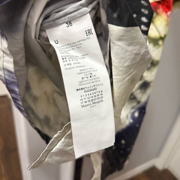 Maison Margiela Womens Cherry Fruit Button Down Short Sleeve Shirt Cotton Sz 36 - Picture 5 of 6